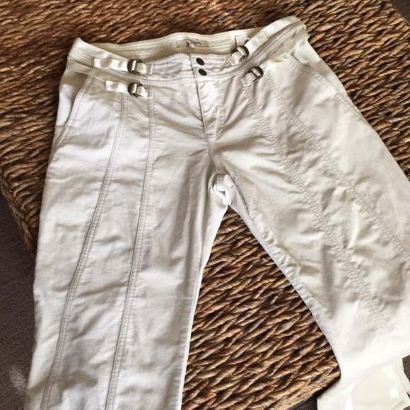 Free People velvet pants. Cream. Size 6 - Picture 3 of 6